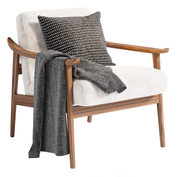 Крісло West Elm Mid Century 3D модель