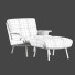 Крiсла та пуф Minotti Daiki - axtam3d