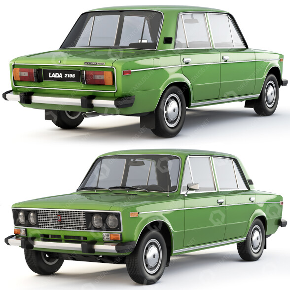 Автомобиль Lada 2106 1976 by VAZ 3D модель