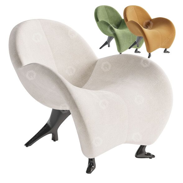 Armchair Leolux Papageno 3D model