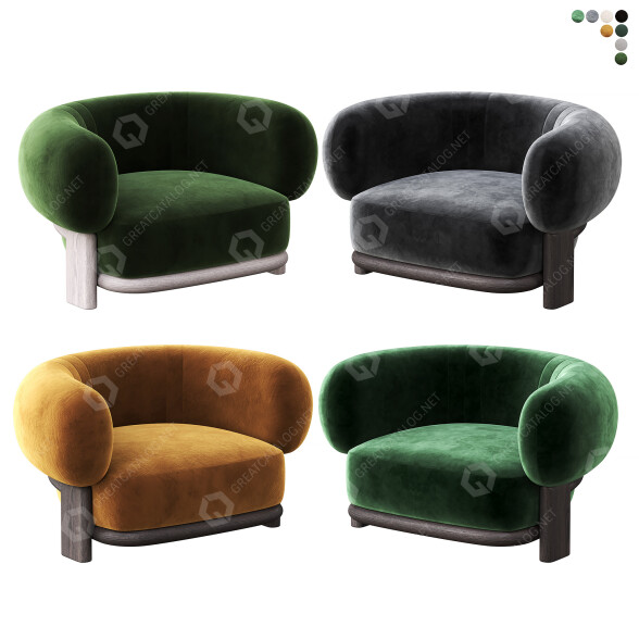 Fauteuil HC28 Cosmo Bol modèle 3D