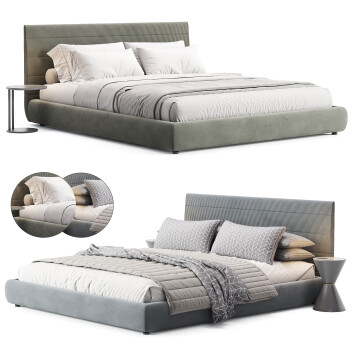 Bett und Nachttischchen Bonaldo Bloom Ego