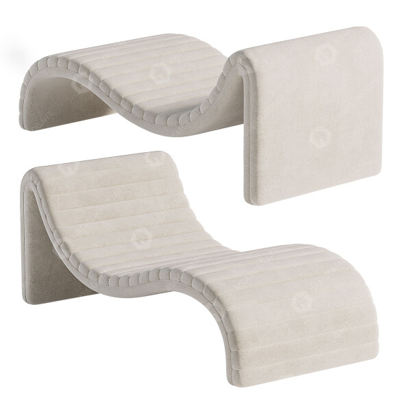 Chaise Longue Eichholtz Pioneer modèle 3D