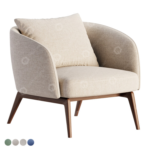 Fauteuil HC28 Cosmo Uovo modèle 3D