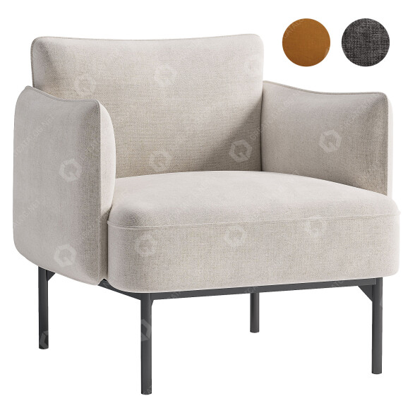 Кресло West Elm Penn 3D модель