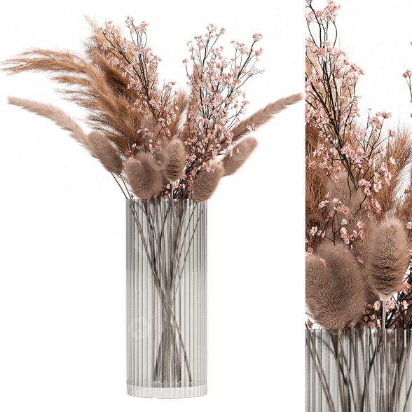 Blumenstrauß Dekorative Pampas 3D-Modell
