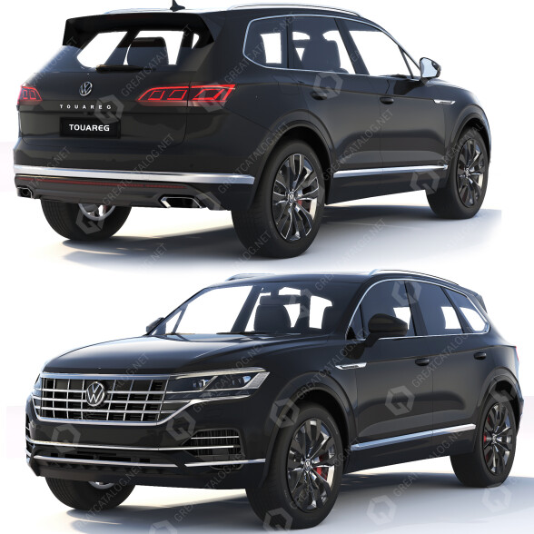 Samochód Volkswagen Touareg 2019 model 3D
