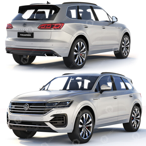 Coche Volkswagen Touareg R-Line 2019 Modelo 3D