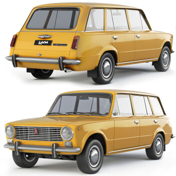 Автомобіль Lada 2102 1971 by VAZ 3D модель