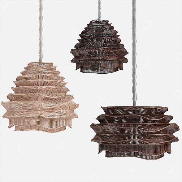 Подвесные светильники Thai Bamboo Intricate 3D модель