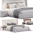 Cama y mesitas de noche High Fashion Home Emmit - Theorema