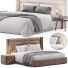 Cama y mesitas de noche High Fashion Home Emmit - Theorema