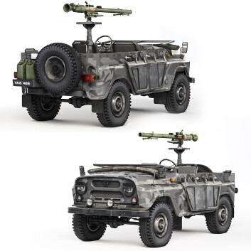 Samochód UAZ 469 SPG-9 1980