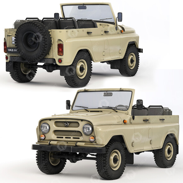 Coche UAZ 3151 1985 Modelo 3D