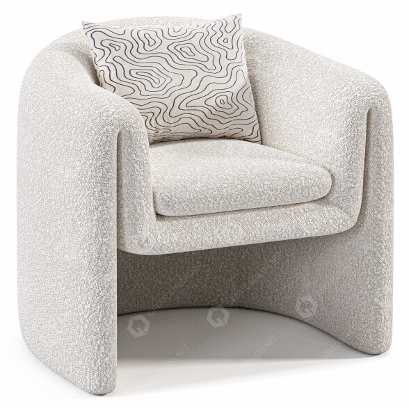 Крісло Vladimir Kagan Freeform Boucle 3D модель