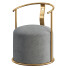 Mesa y sillas Homary Gray Upholstered Modern Round Gold - Yunusxon3d