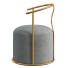 Mesa y sillas Homary Gray Upholstered Modern Round Gold - Yunusxon3d