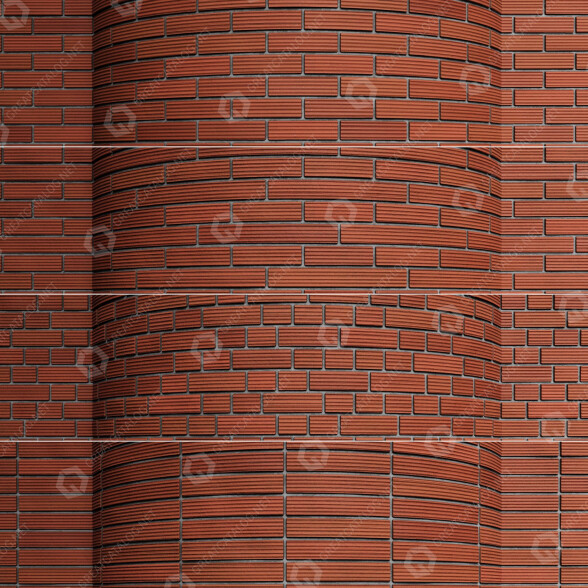 Ziegelstein Wall 001 3D-Modell