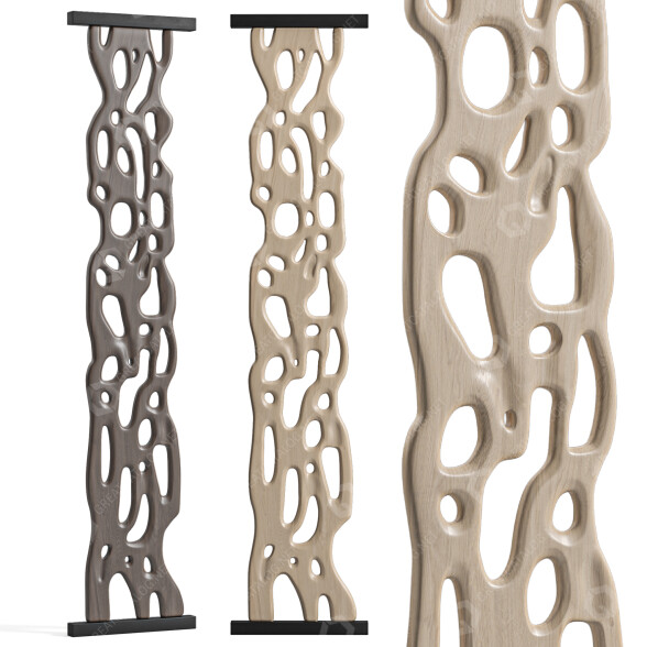 Panneau mural Wooden modèle 3D
