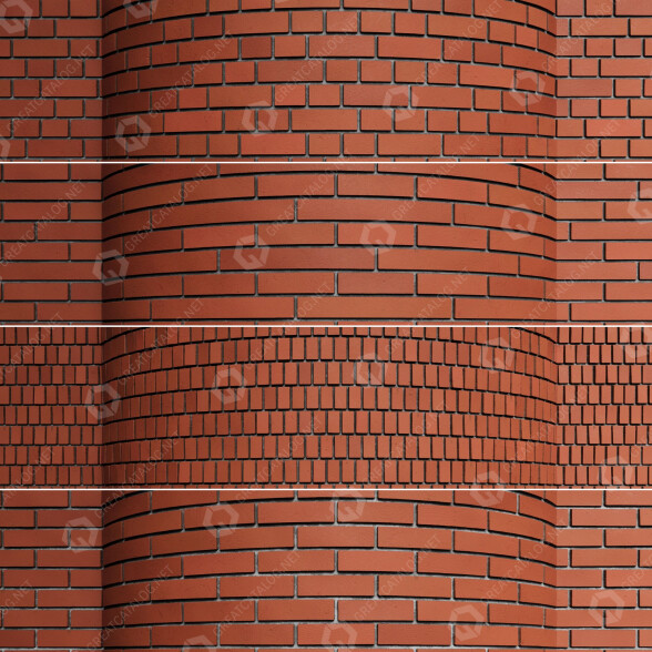Ziegelstein Wall 003 3D-Modell