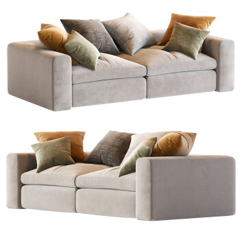 Sofa Dream Navy 2 Seater 3D-Modell