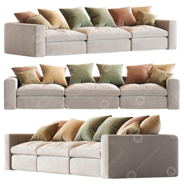 Диван Dream Navy 3 Seater 3D модель
