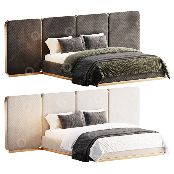 Кровать Adriana Hoyos Gem Upholstered 3D модель