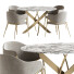 Table et chaises Litfad Metal Solid Back Arm and Alice - HenMat