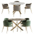 Table et chaises Litfad Metal Solid Back Arm and Alice - HenMat