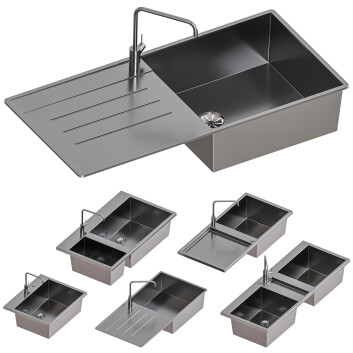 Мийки Kitchen - Set 01 3D модель