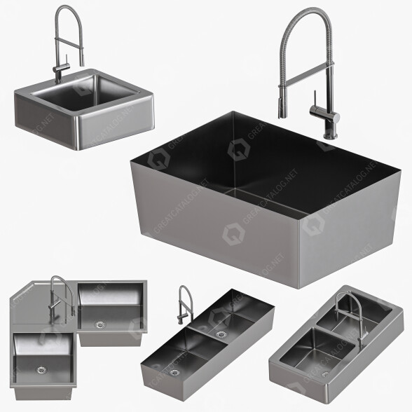 Éviers Ensemble 03 modèle 3D
