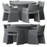 Стол и стулья CB2 Foley Faux Mohair - toxirow
