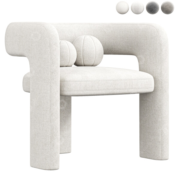 Fauteuil Castlery Paloma Boucle modèle 3D