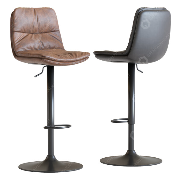 Bar Stool Modern Armless Rotatable 3D model