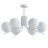 Lámpara de araña Milky Glass Global Semi Flush Modernism 6 Bulbs Black Ceiling - SH.X