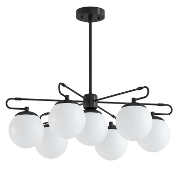 Lámpara de araña Illuminate Vintage Raleigh Matte Frosted Globes Modelo 3D