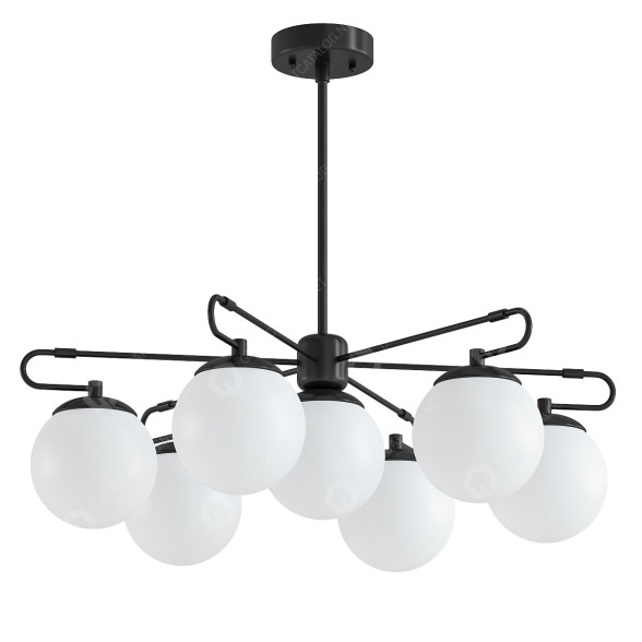 Люстра Illuminate Vintage Raleigh Matte Frosted Globes 3D модель