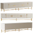 ТВ тумба Homary Modern Off White Rectangle Media Console - toxirow