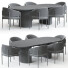 Table and Chairs Gubi Solana and Moon - toxirow