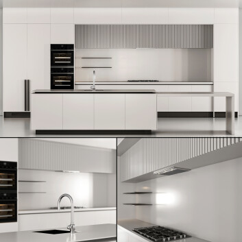Kuchnia  Modern White Model 3D