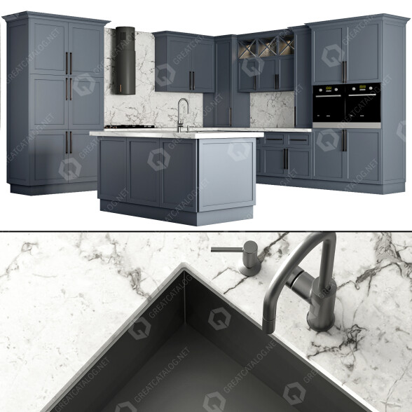 Kuchnia Neoclassic 01 model 3D