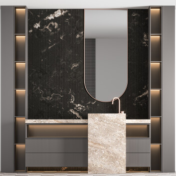 Bathroom Furniture Set 04 3D model