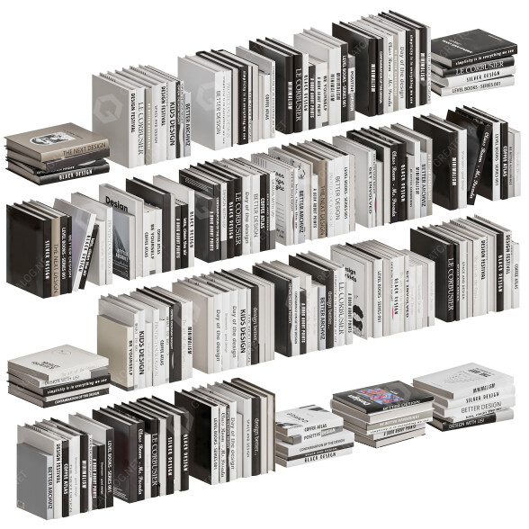 Bücher Set 01 3D-Modell