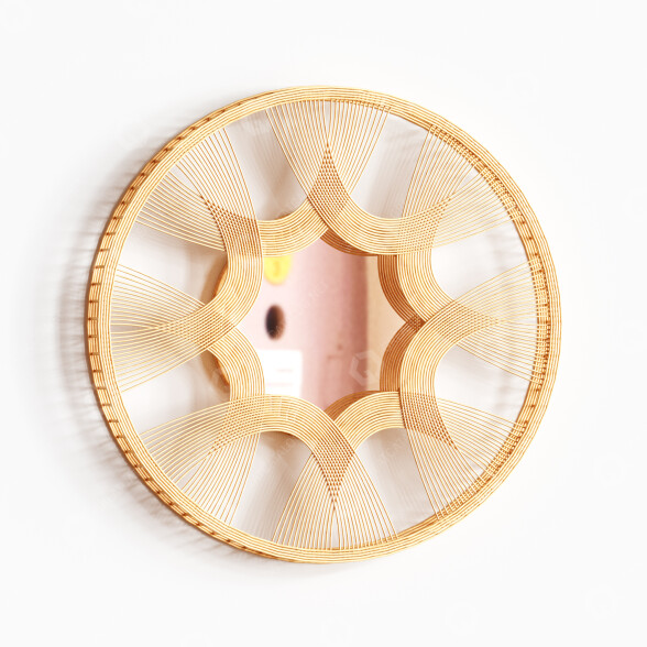 Зеркало Homary Boho Round Woven Rattan 3D модель