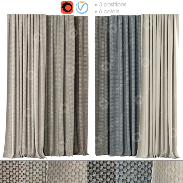 Curtains Roni Opera 3D model