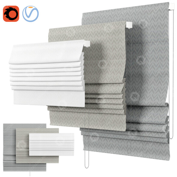 Римські штори Fabric 15 3D модель