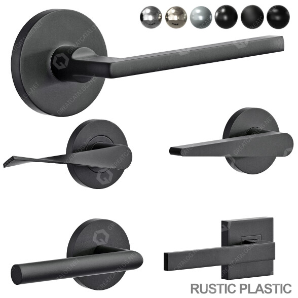 Manijas de puerta Set 4 Basic Modelo 3D