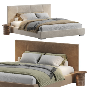 Кровать и тумбочки  Restoration Hardware Modena 3D модель