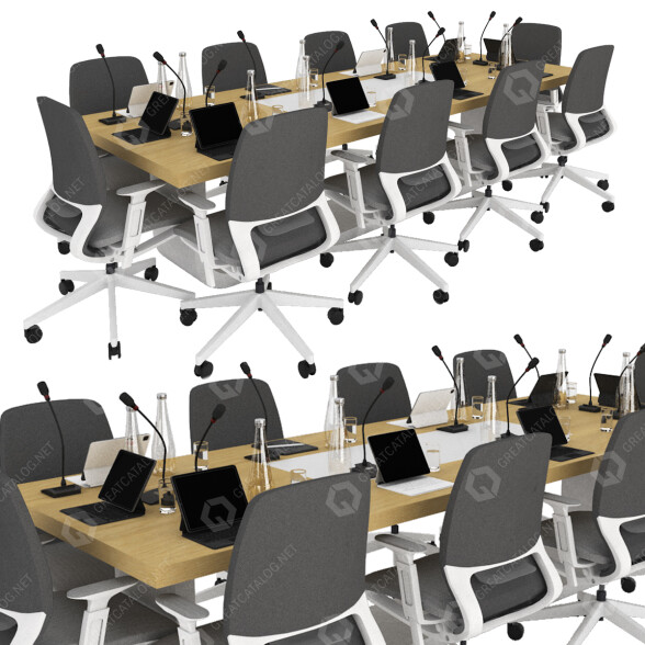 Espacio de trabajo Conference Table Modelo 3D