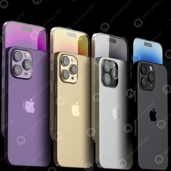Téléphone Apple Iphone 14 Pro Max modèle 3D